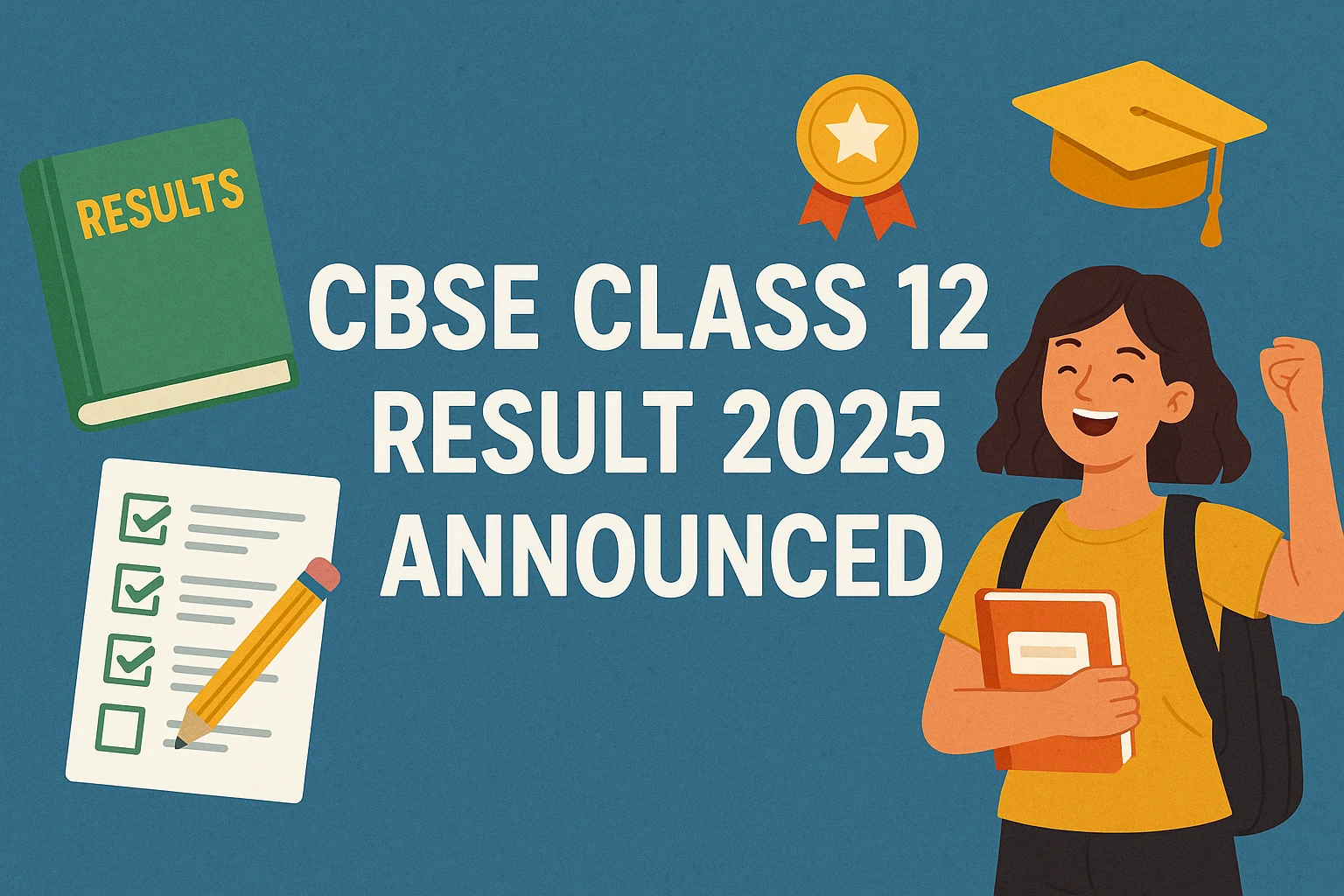 CBSE Class 12 exam Result 2025: Declared at cbseresults.nic.in