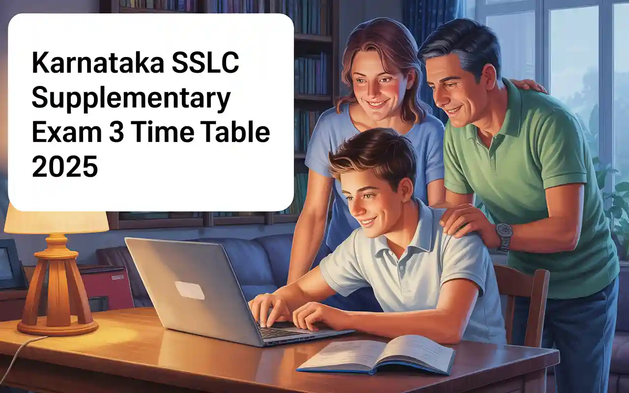 Karnataka SSLC Supplementary Exam 3 Timetable 2025